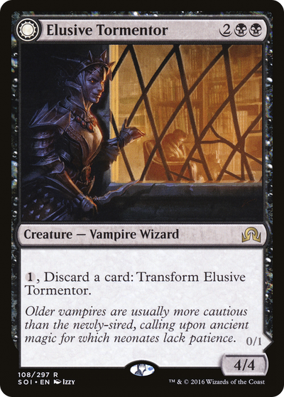 Shadows over Innistrad - (SOI-108) - Elusive Tormentor: (Double Faced Transform) Foil