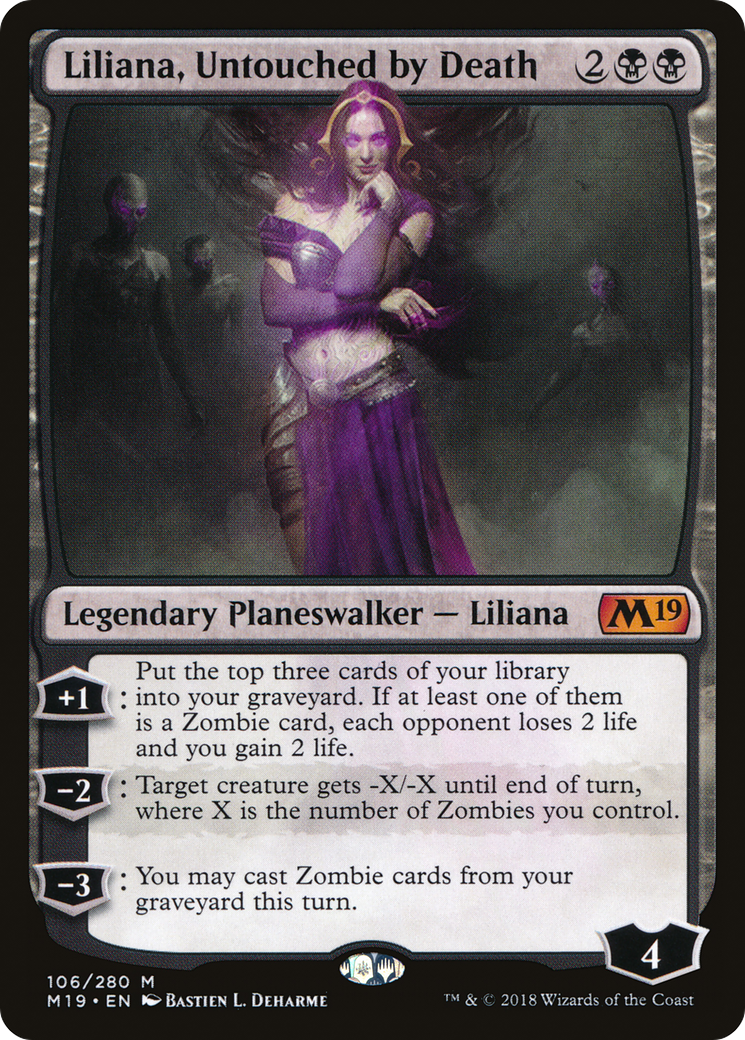 Core Set 2019 - (M19-106) - Liliana, Untouched by Death Foil