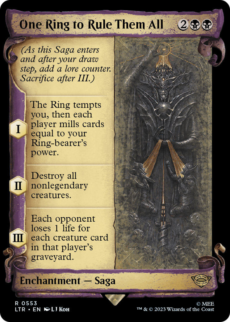 The Lord of the Rings: Tales of Middle-earth - (LTR-553) - One Ring to Rule Them All (Showcase Scrolls): (Showcase)