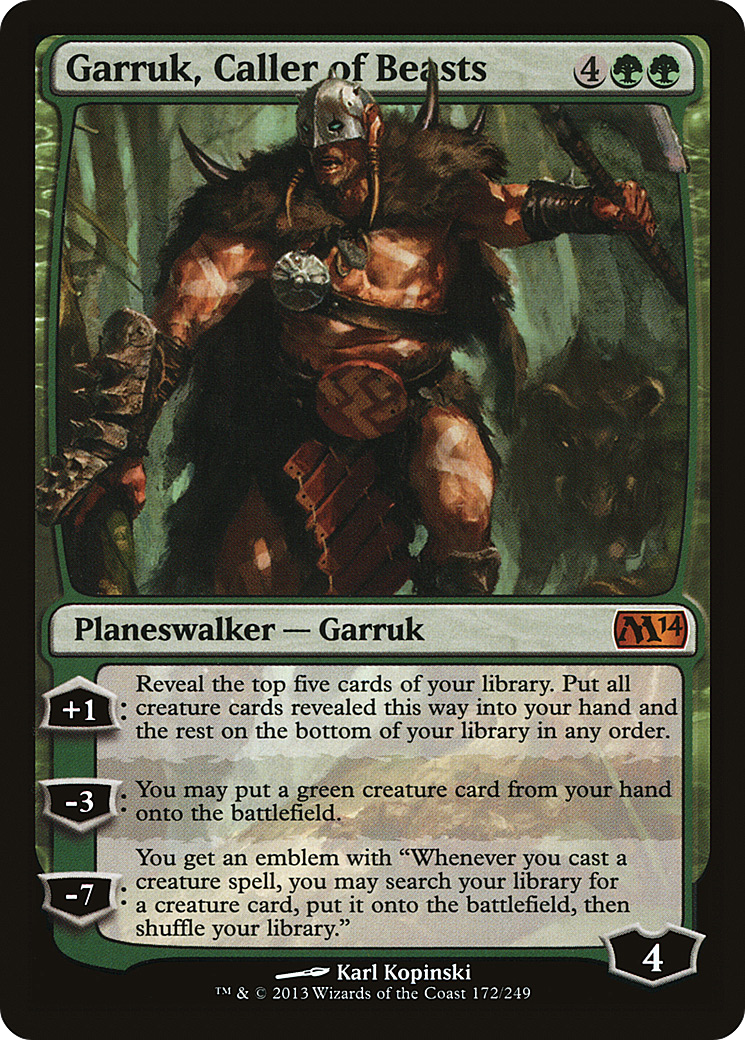 Magic 2014 - (M14-172) - Garruk, Caller of Beasts Foil