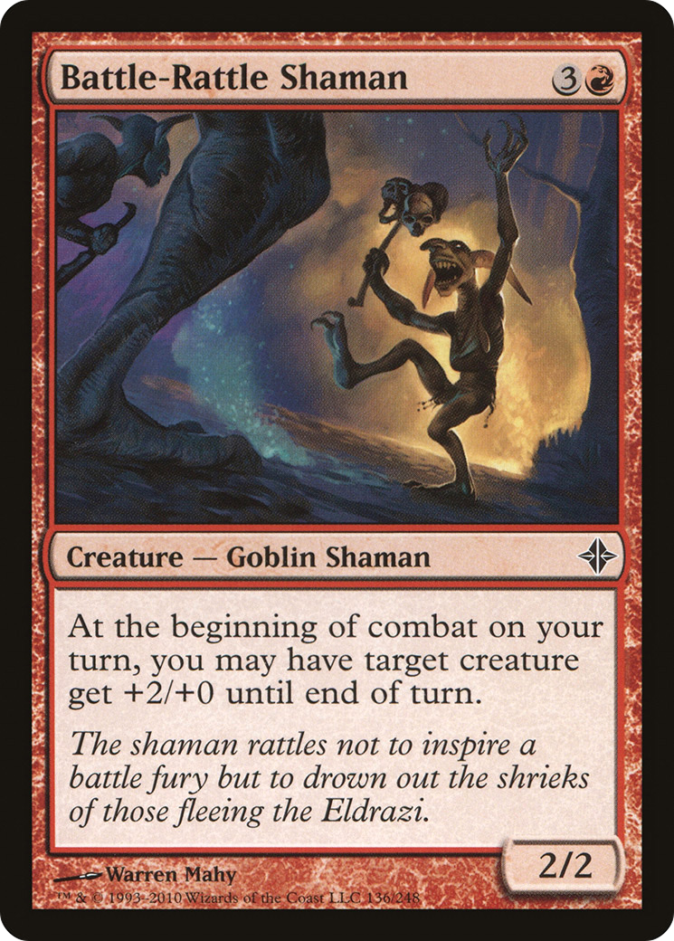 Rise of the Eldrazi - (ROE-136) - Battle-Rattle Shaman Foil