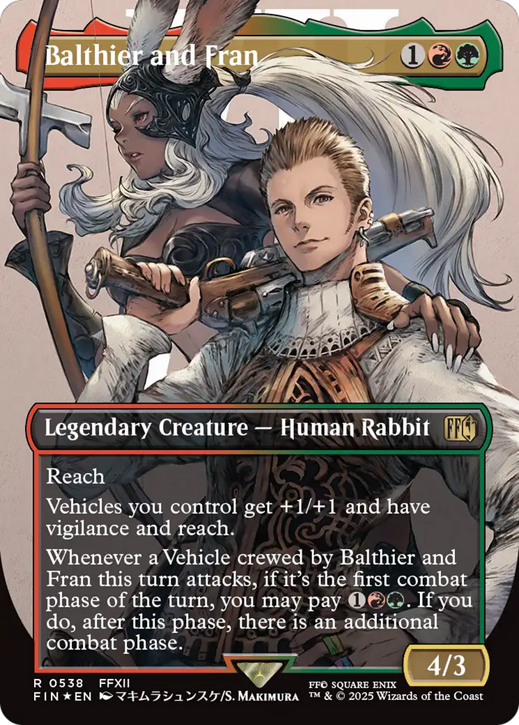 FINAL FANTASY - (FIN-538) - Balthier and Fran (0538) (Borderless) (Surge Foil) Foil