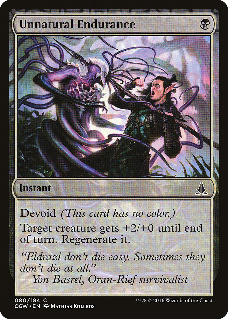 Oath of the Gatewatch - (OGW-080) - Unnatural Endurance: (devoid)