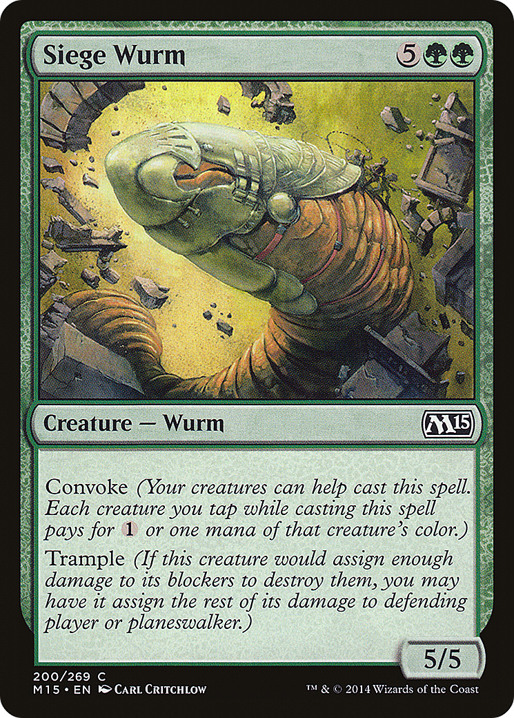 Magic 2015 - (M15-200) - Siege Wurm Foil