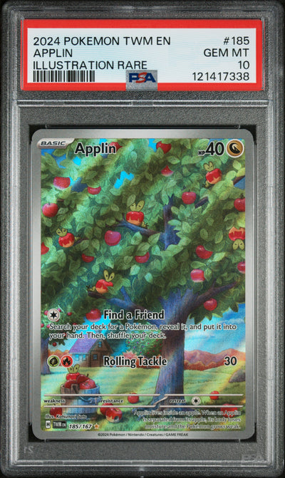 SV06 Twilight Masquerade 185/167 PSA 10 #121417338 Applin - Holofoil - Illustration Rare