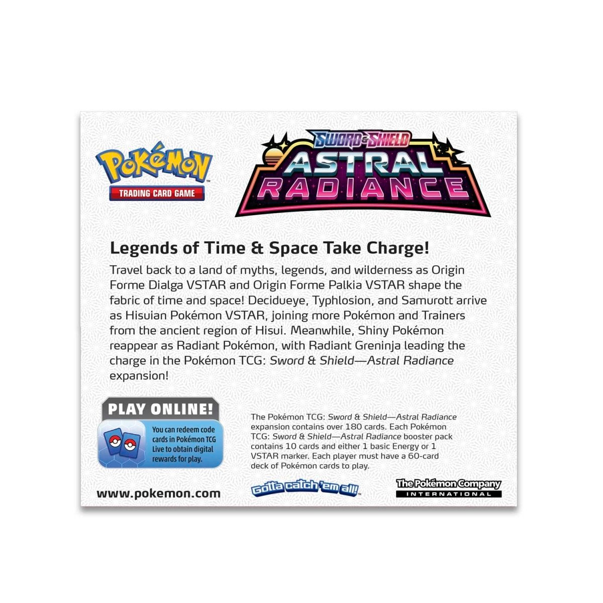 Pokemon Sword & Shield - SWSH10 - Astral Radiance Booster Box (36 Packs)