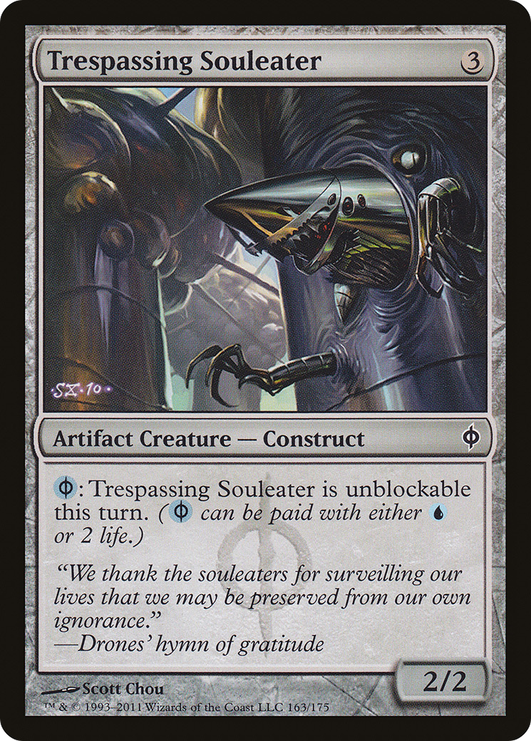 New Phyrexia - (NPH-163) - Trespassing Souleater Foil