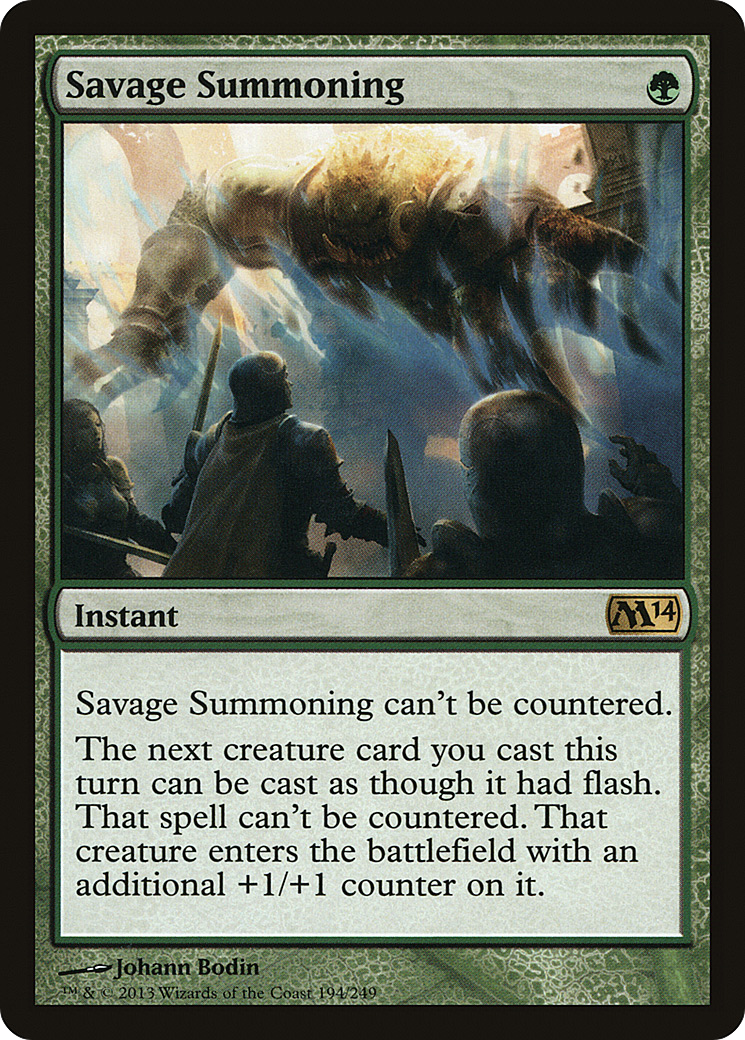 Magic 2014 - (M14-194) - Savage Summoning