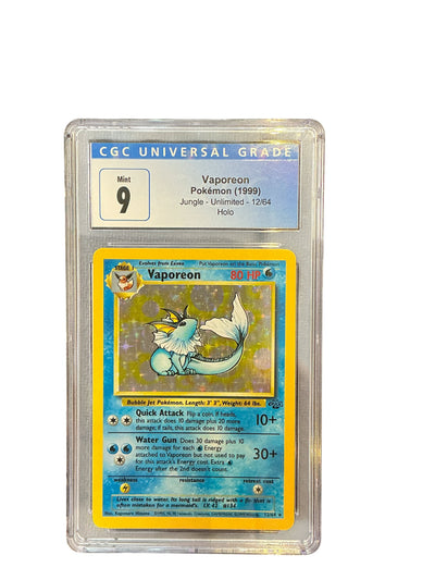 Jungle  012/64 CGC 9 #4196971021 Vaporeon (12)  - Unlimited Holofoil - Holo Rare