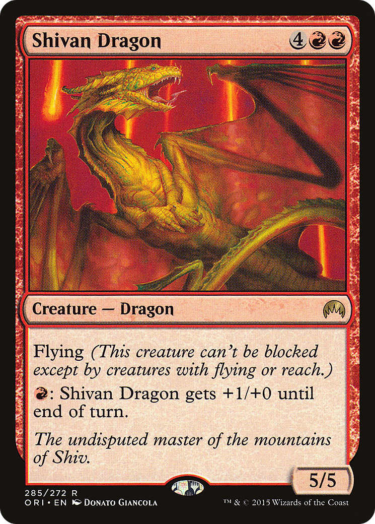 Magic Origins - (ORI-285) - Shivan Dragon Foil
