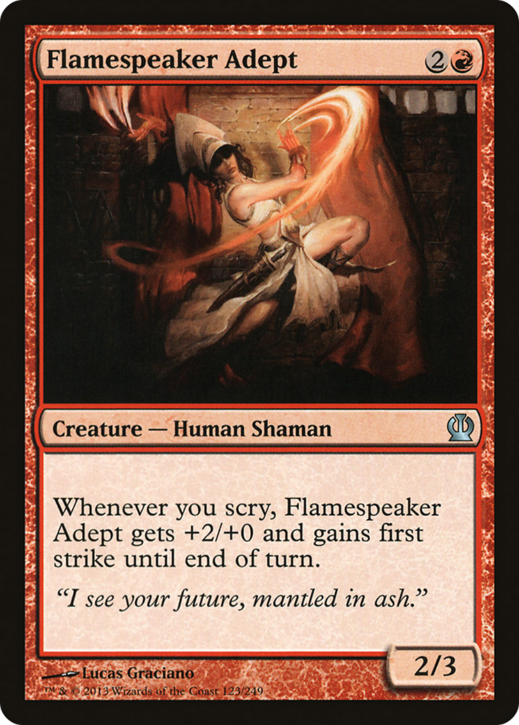 Theros - (THS-123) - Flamespeaker Adept Foil