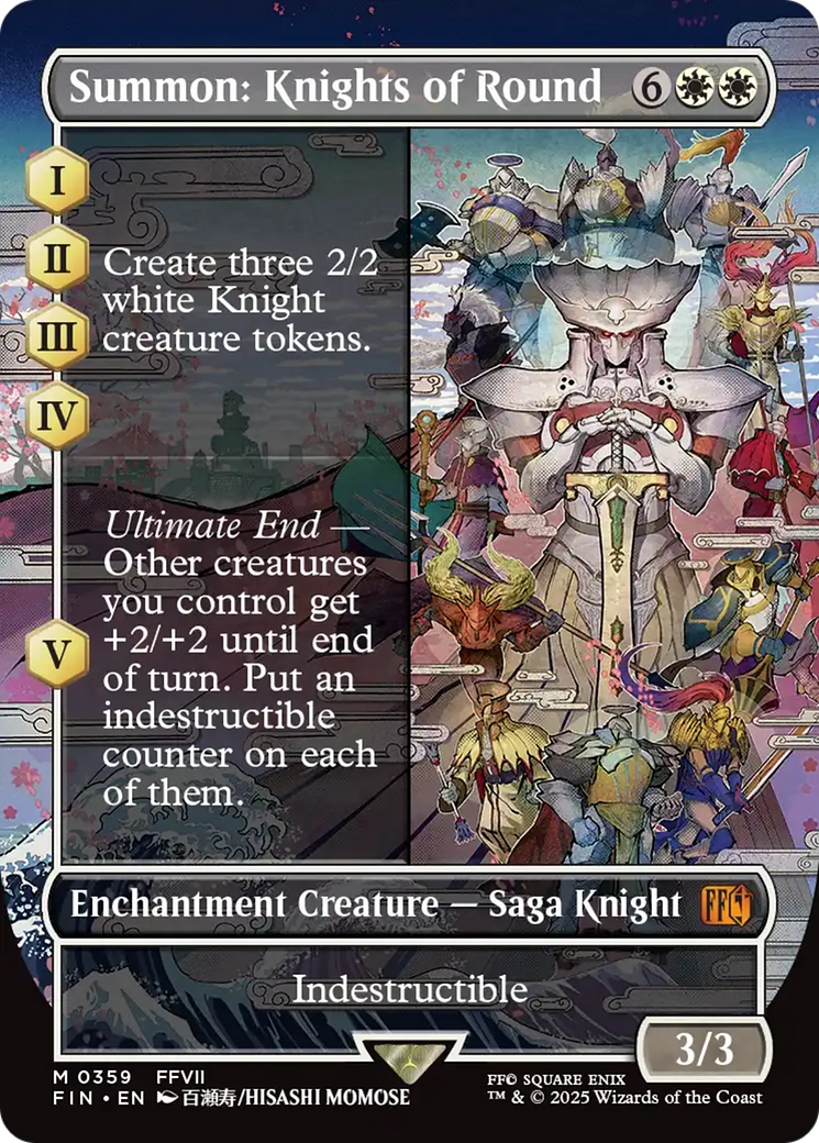 FINAL FANTASY - (FIN-359) - Summon: Knights of Round (Borderless): (enchantment) Foil
