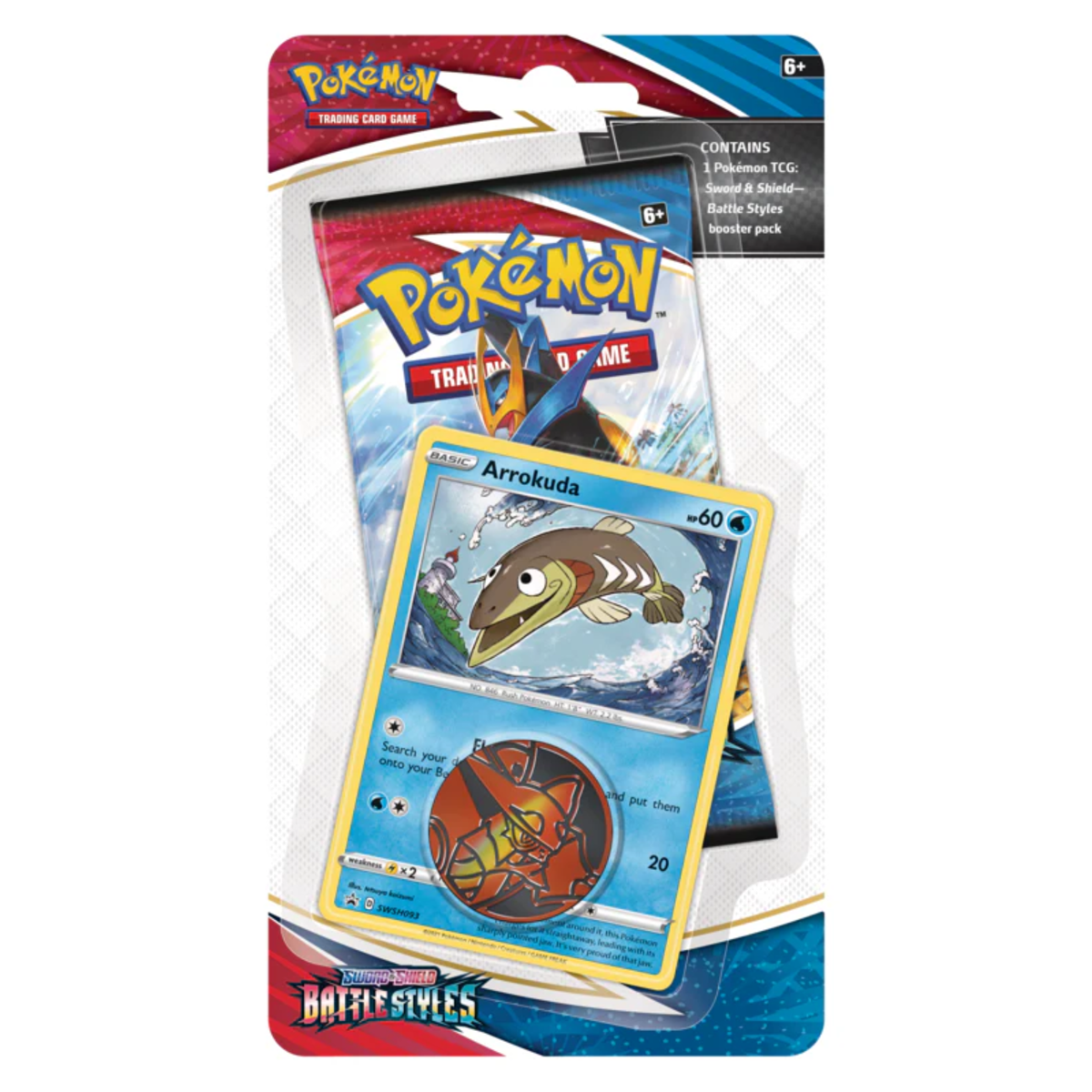 Pokemon Sword & Shield - SWSH05 - Battle Styles Checklane Blister (Arrokuda Art)