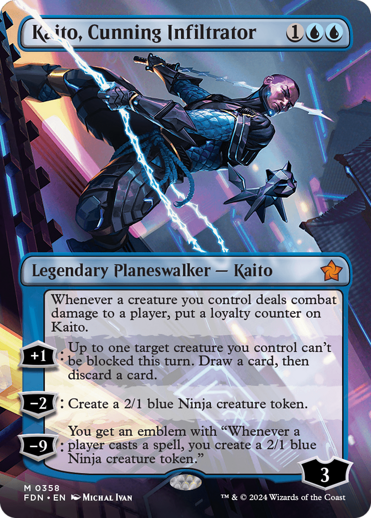 Foundations - (FDN-358) - Kaito, Cunning Infiltrator (Borderless) Foil