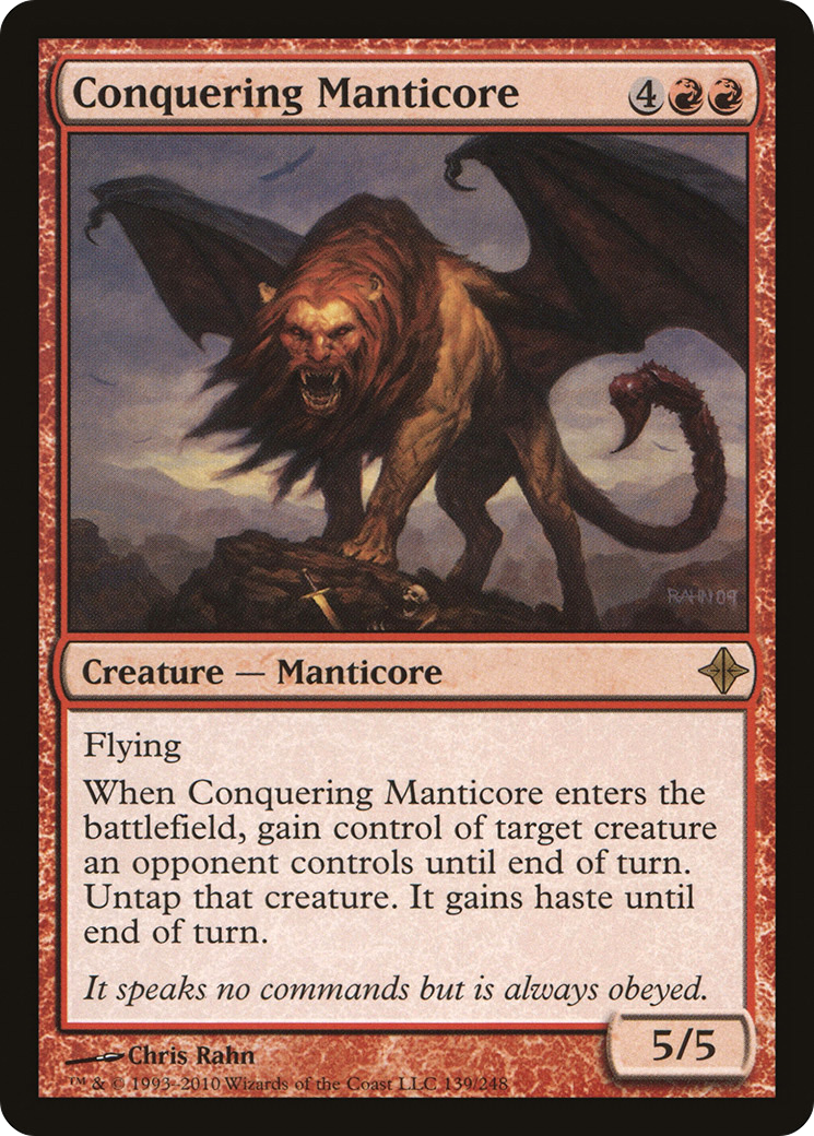 Rise of the Eldrazi - (ROE-139) - Conquering Manticore Foil
