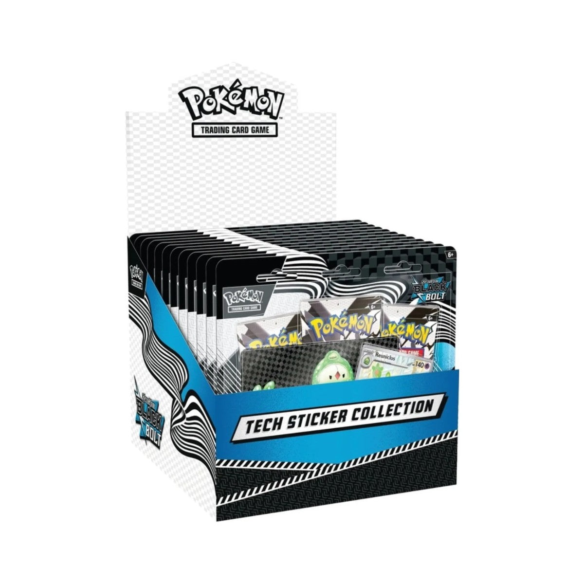 Pokemon Scarlet & Violet - SV10.5 - Black Bolt Tech Sticker Collection - Sealed Case of 12