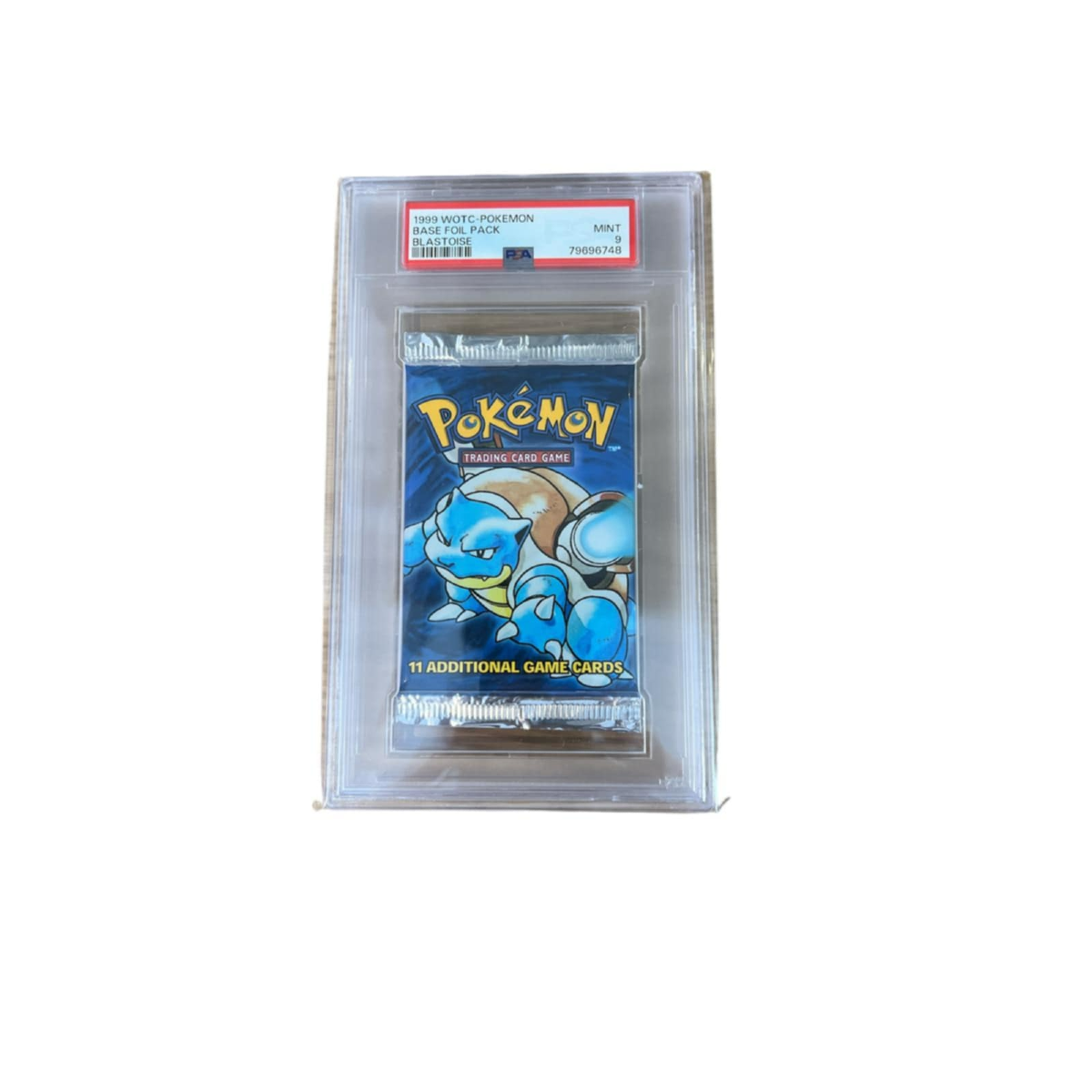 Pokemon Graded Booster Pack - Base Set Blastoise Artwork - PSA 9 Mint