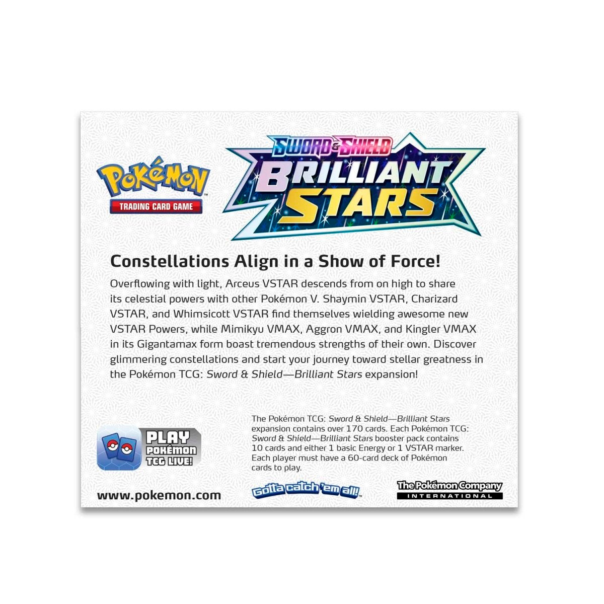 Pokemon Sword & Shield - SWSH09 - Brilliant Stars Booster Box (36 Packs)