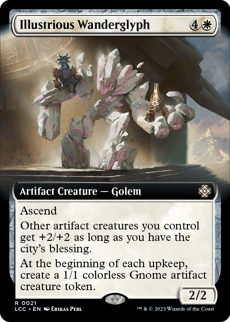 The Lost Caverns of Ixalan Commander - (LCC-021) - Illustrious Wanderglyph (Extended Art): (Extended Art)