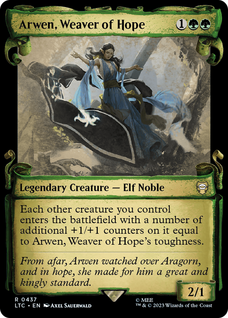 Tales of Middle-earth Commander - (LTC-437) - Arwen, Weaver of Hope (Showcase Scrolls): (Showcase) Foil