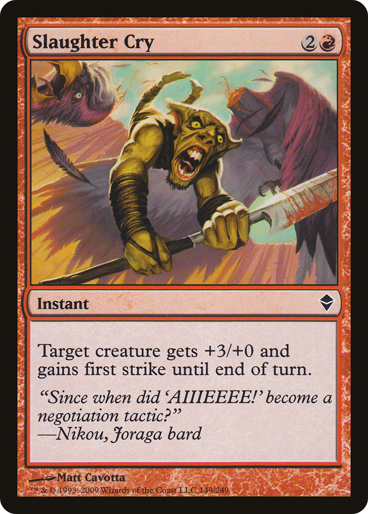 Zendikar - (ZEN-149) - Slaughter Cry