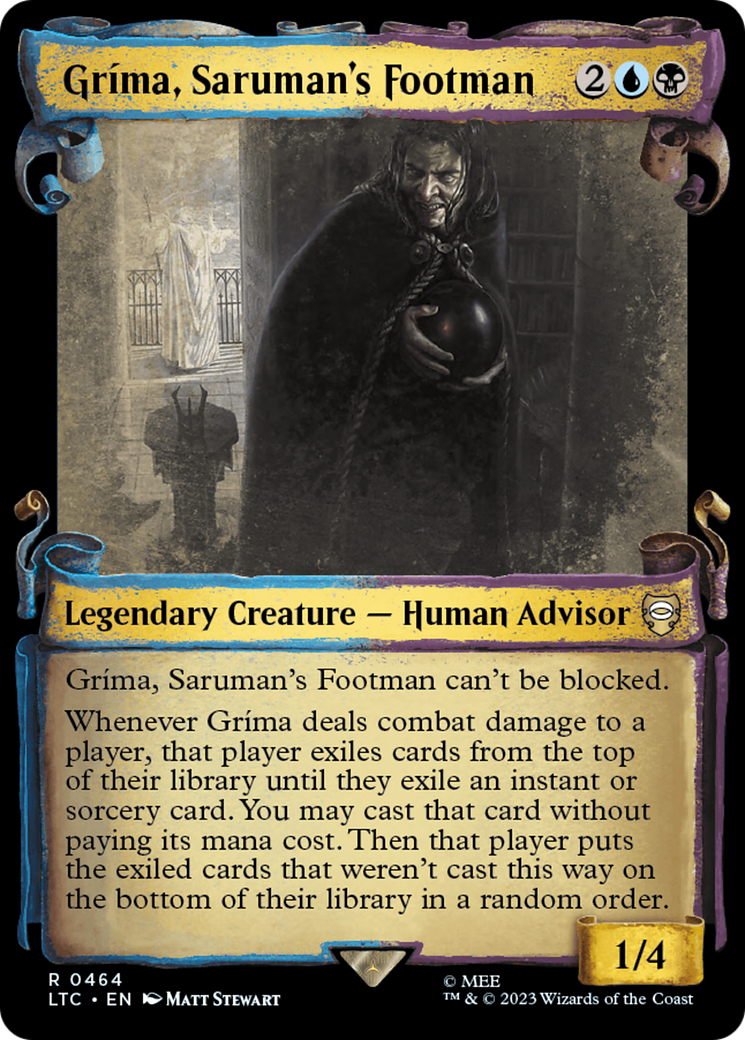 Tales of Middle-earth Commander - (LTC-464) - Grima, Saruman's Footman (Showcase Scrolls): (Showcase)