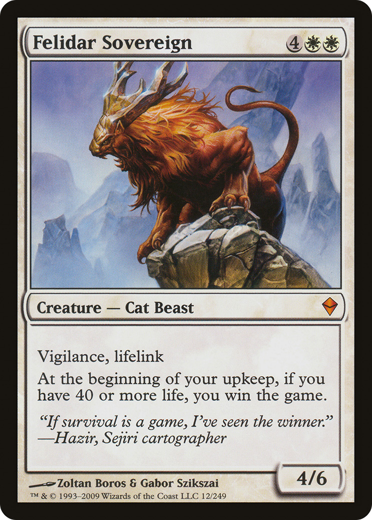 Zendikar - (ZEN-012) - Felidar Sovereign Foil