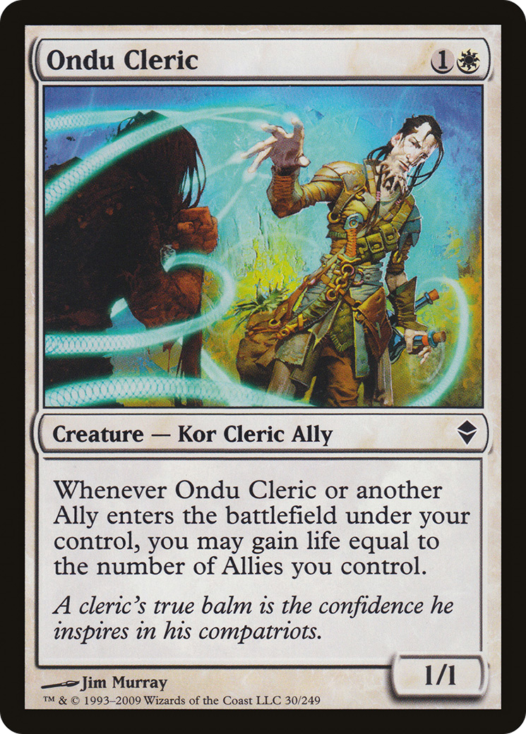 Zendikar - (ZEN-030) - Ondu Cleric Foil