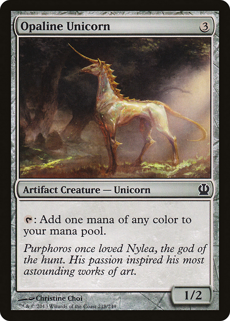 Theros - (THS-218) - Opaline Unicorn Foil