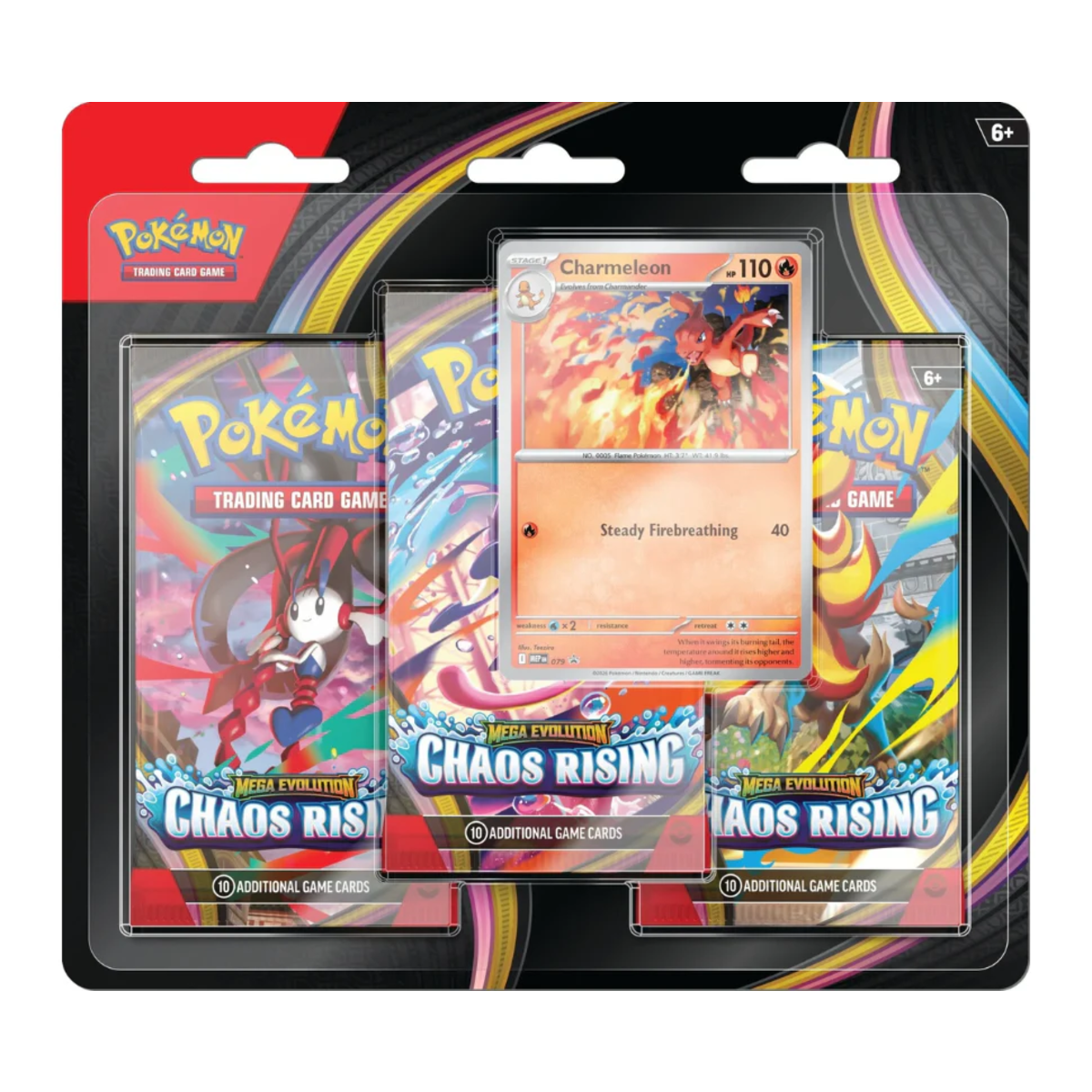 Pokemon Mega Evolution - ME04 - Chaos Rising 3-Pack Blister