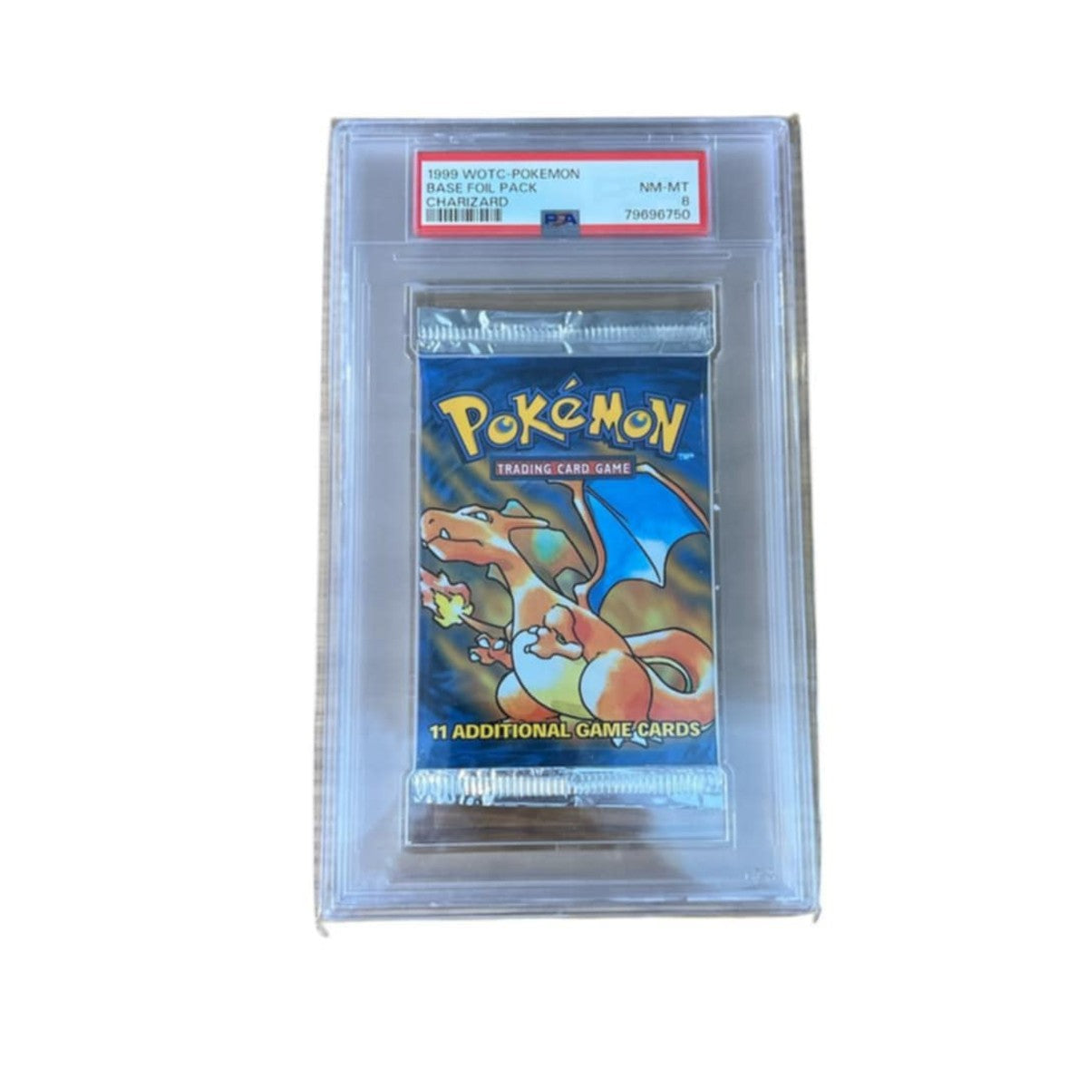 Pokemon Graded Booster Pack - Base Set Charizard Artwork - PSA 8 Near Mint