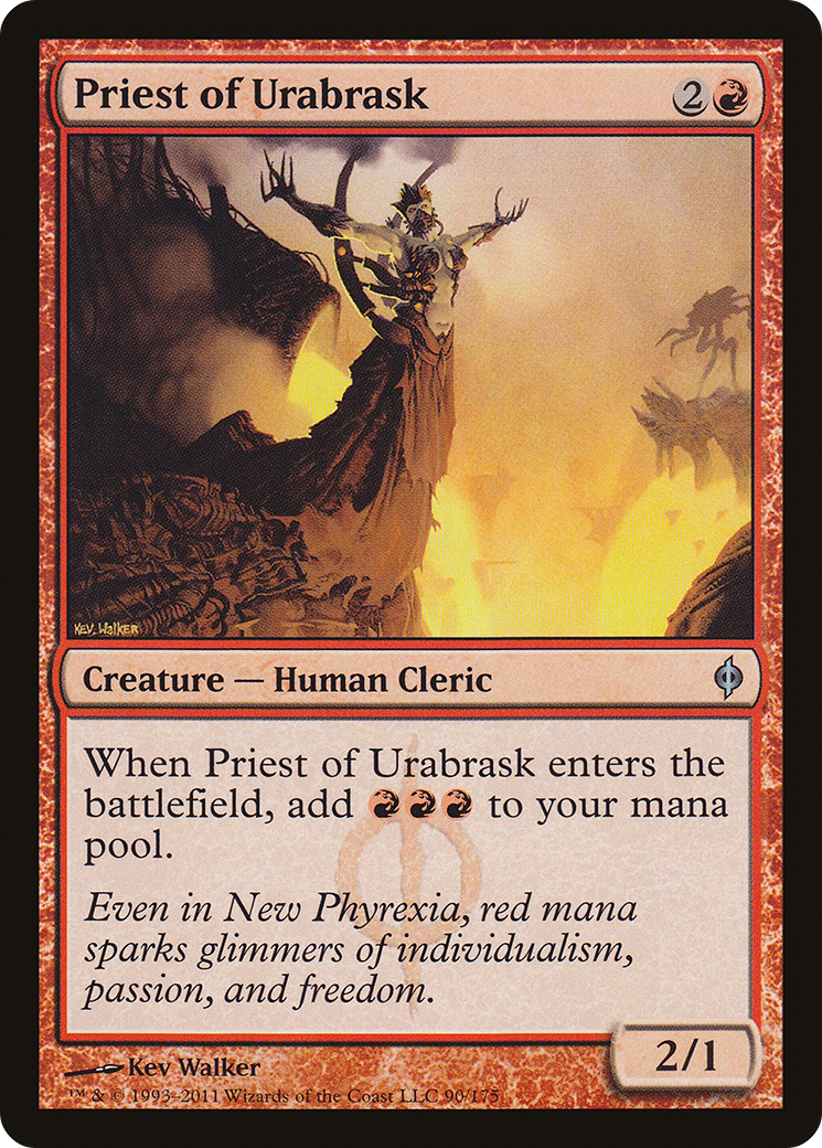 New Phyrexia - (NPH-090) - Priest of Urabrask Foil