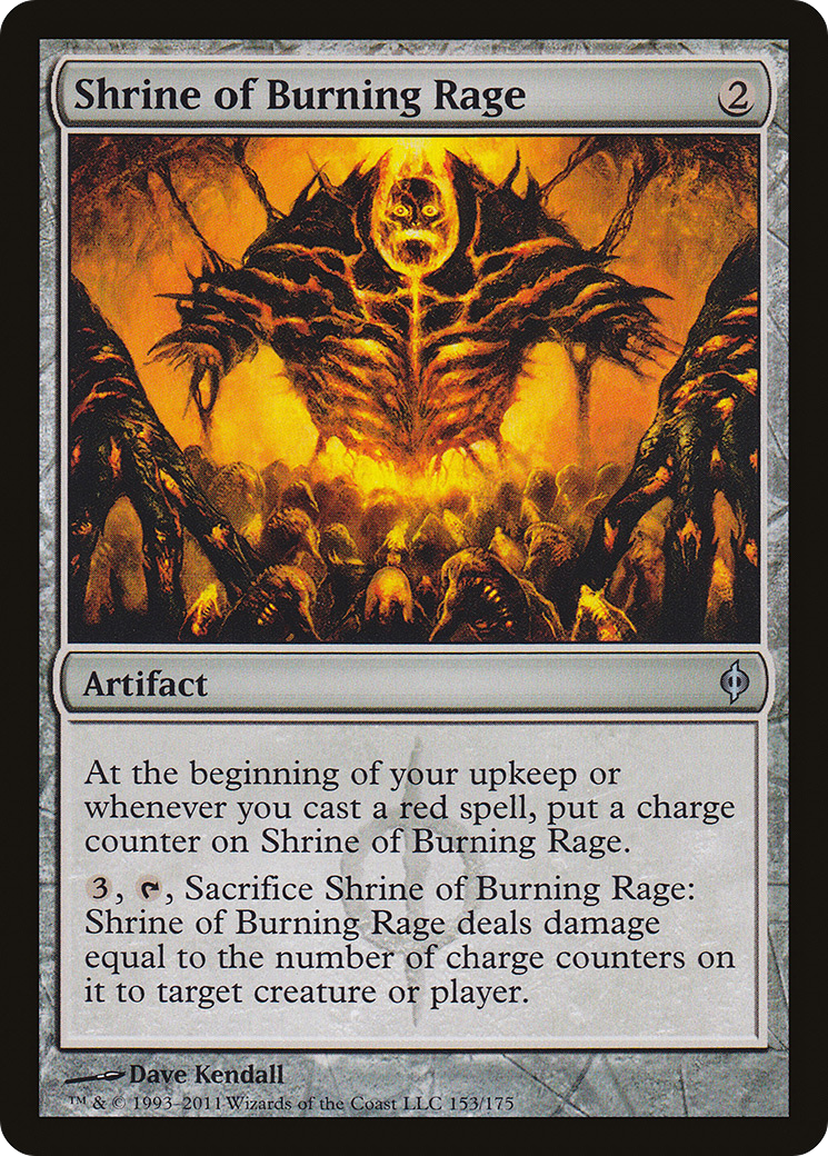 New Phyrexia - (NPH-153) - Shrine of Burning Rage Foil