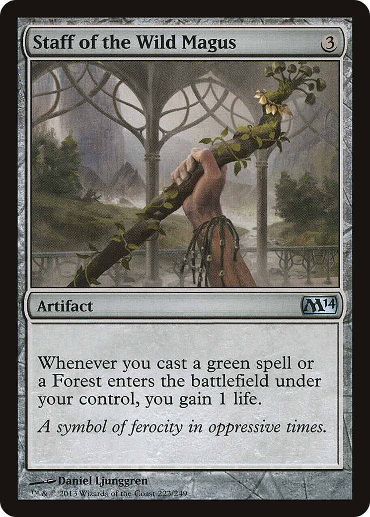 Magic 2014 - (M14-223) - Staff of the Wild Magus Foil