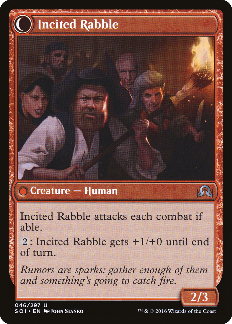 Shadows over Innistrad - (SOI-046) - Town Gossipmonger: (Double Faced Transform) Foil