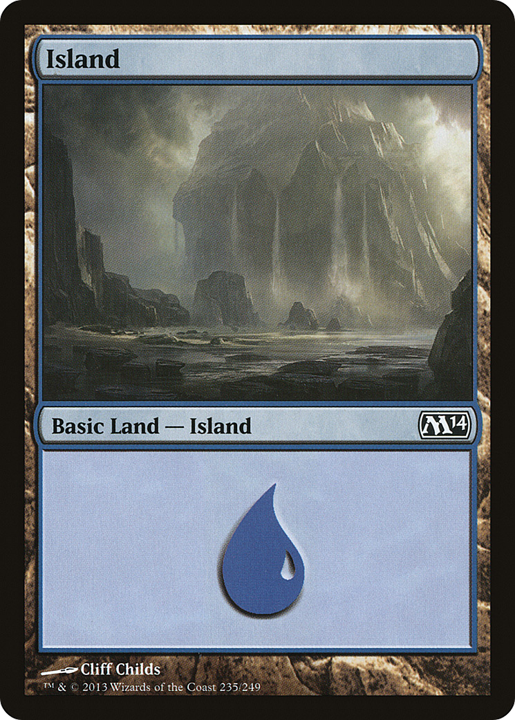 Magic 2014 - (M14-235) - Island (235) Foil