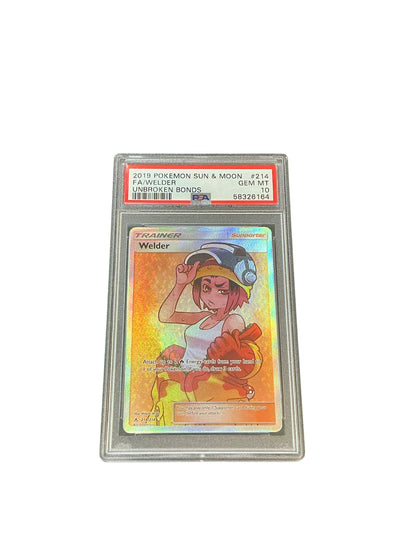 SM  Unbroken Bonds  214/214 PSA10 58326164 Welder (Full Art)  - Holofoil - Ultra Rare