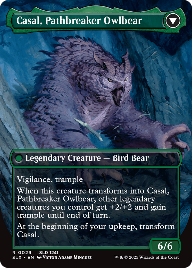Universes Within - (SLX-029) - Casal, Lurkwood Pathfinder // Casal, Pathbreaker Owlbear (Borderless)