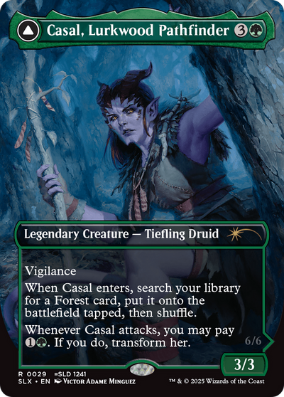 Universes Within - (SLX-029) - Casal, Lurkwood Pathfinder // Casal, Pathbreaker Owlbear (Borderless)