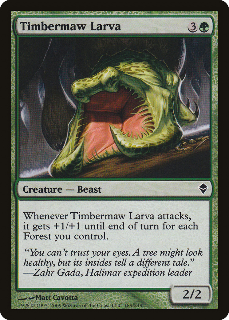 Zendikar - (ZEN-189) - Timbermaw Larva Foil