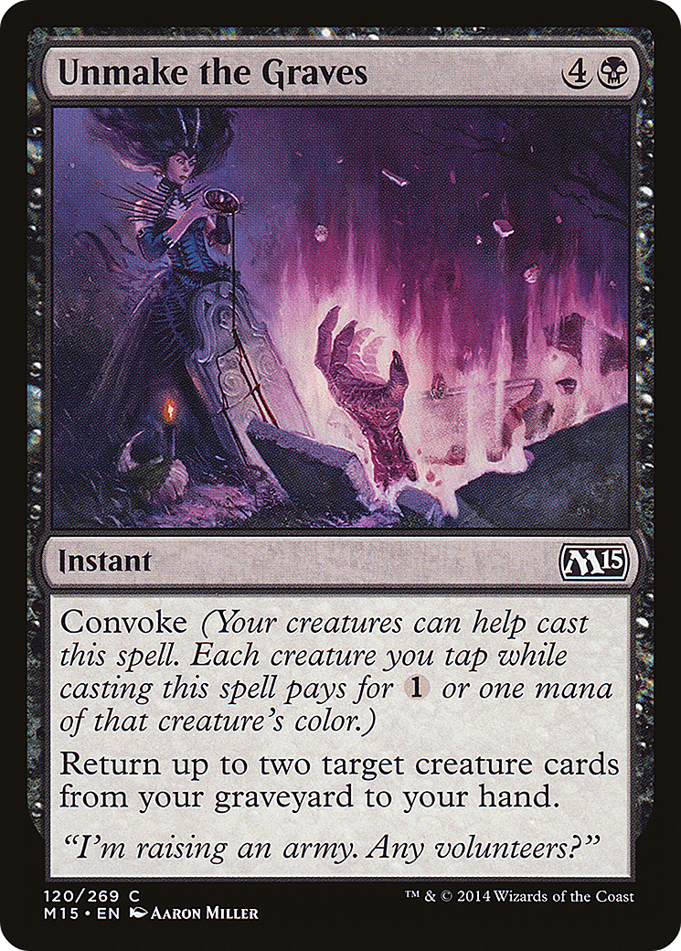 Magic 2015 - (M15-120) - Unmake the Graves Foil