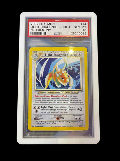Neo Destiny  014 PSA 10 #25210085 Light Dragonite  - Unlimited Holofoil - Holo Rare