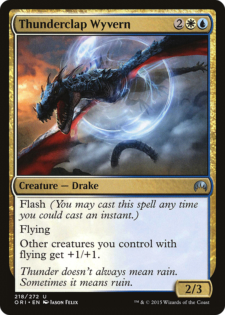 Magic Origins - (ORI-218) - Thunderclap Wyvern Foil