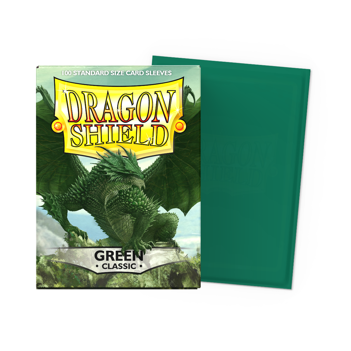 Dragon Shield Classic Green Standard Size Deck Sleeves - 100ct