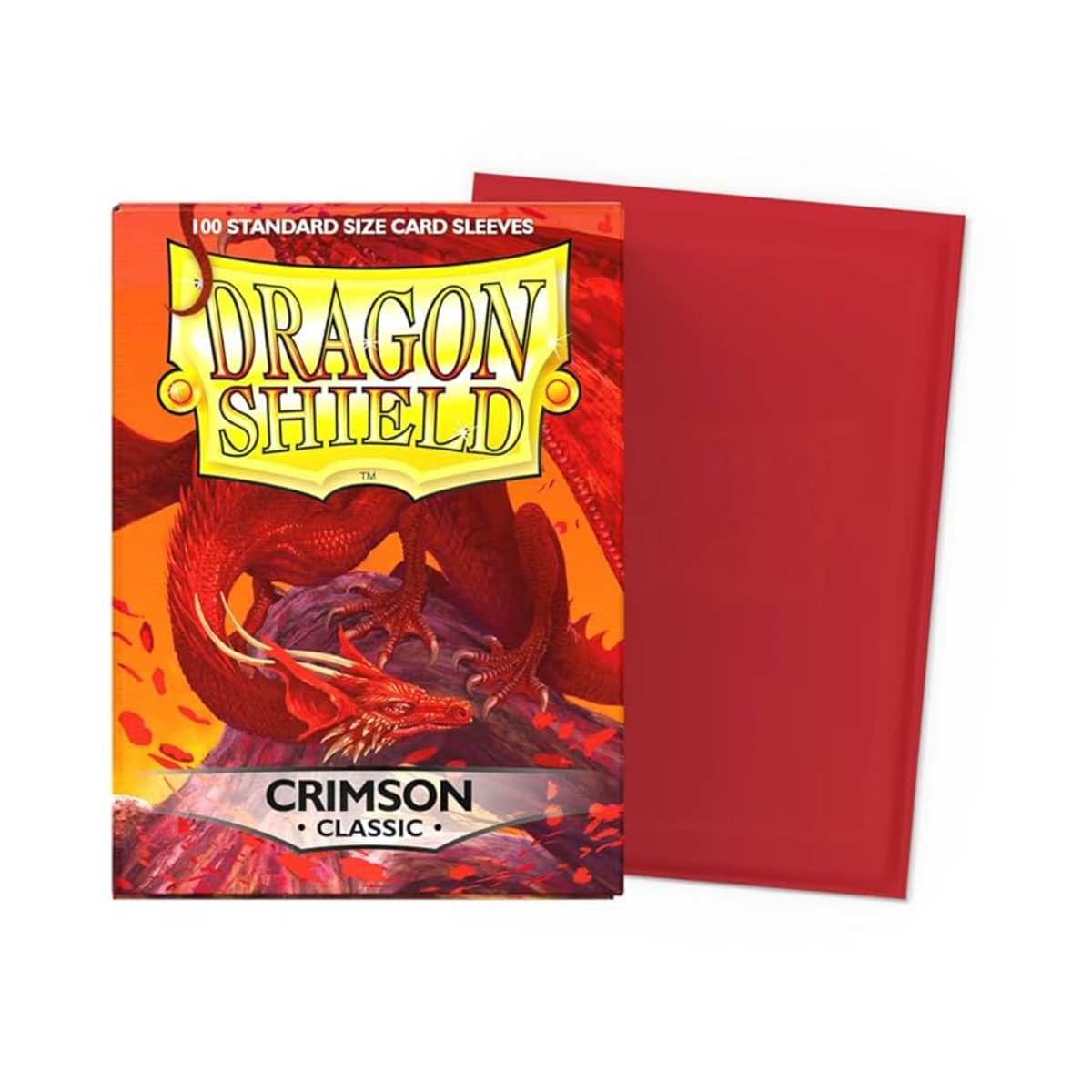 Dragon Shield Classic Crimson Red Standard Size Deck Sleeves - 100ct