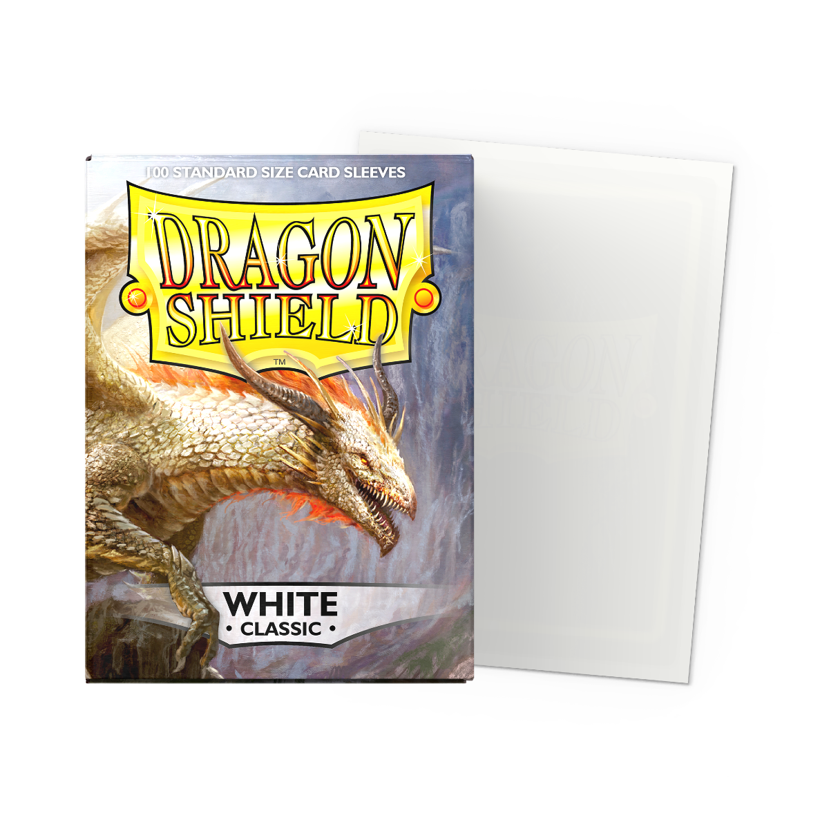 Dragon Shield Classic White Standard Size Deck Sleeves - 100ct