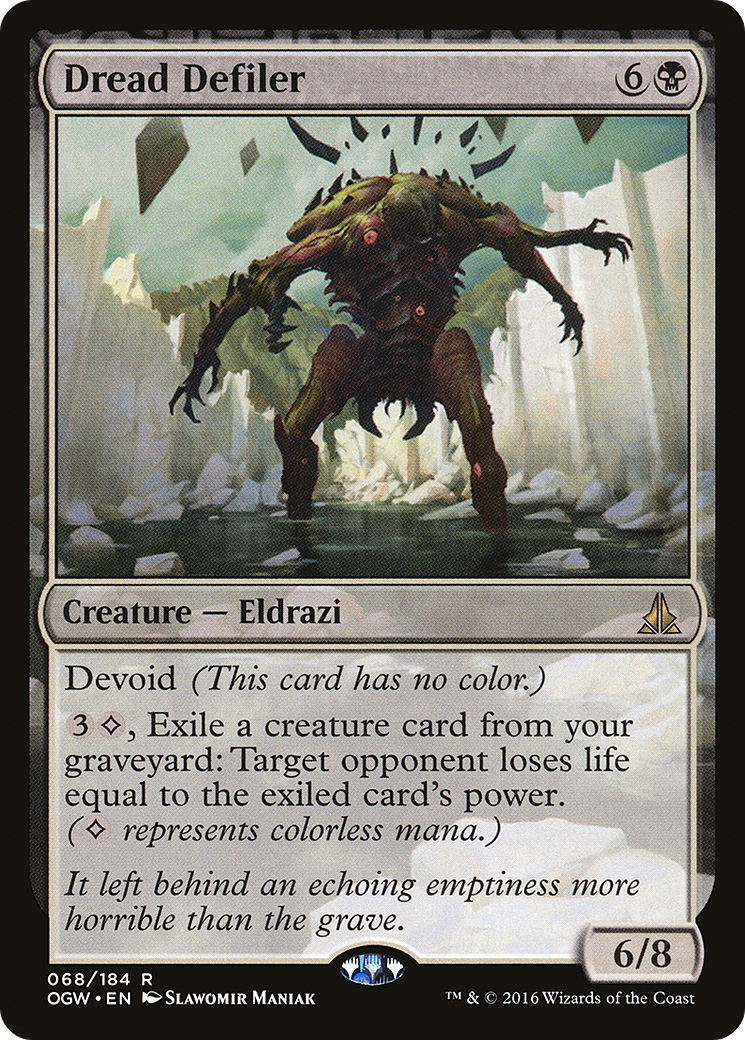 Oath of the Gatewatch - (OGW-068) - Dread Defiler: (devoid) Foil