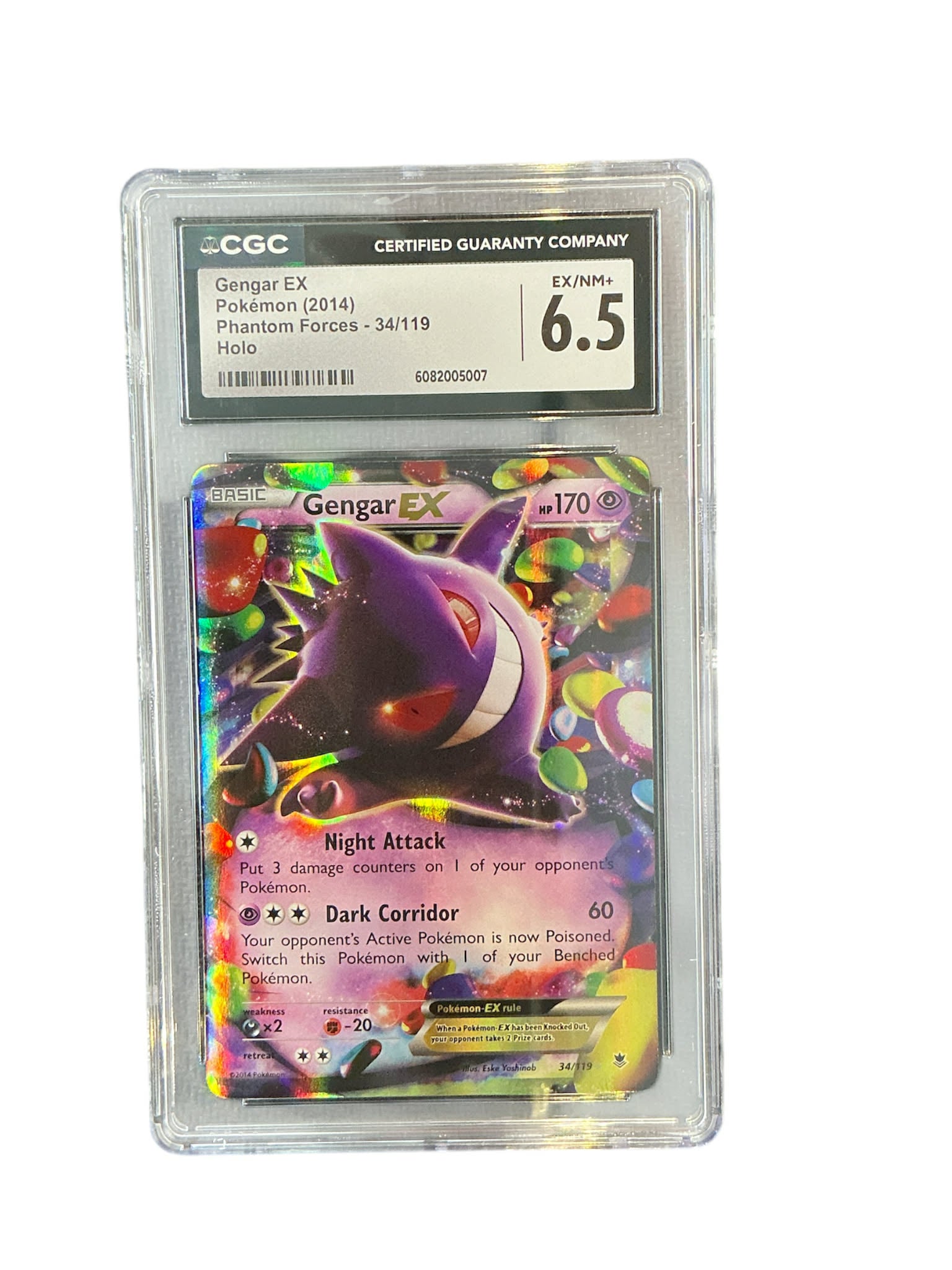 XY  Phantom Forces  034/119 CGC6.5 60820055007 Gengar EX  - Holofoil - Ultra Rare