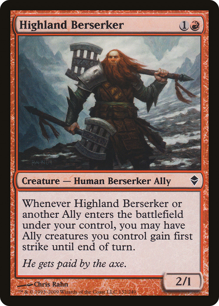 Zendikar - (ZEN-132) - Highland Berserker