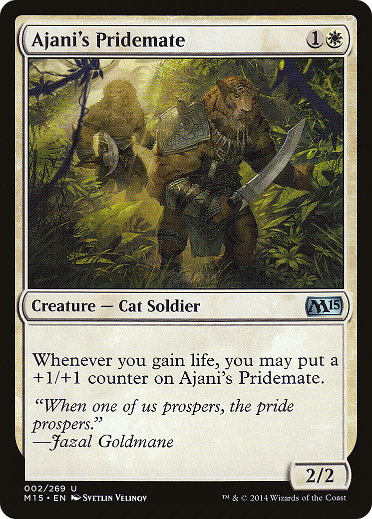 Magic 2015 - (M15-002) - Ajani's Pridemate Foil